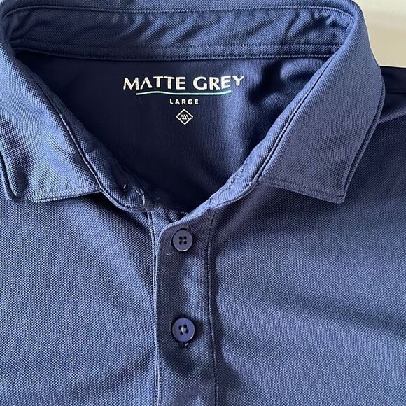 Matte Grey Golf Polo Sz. L - Picture 5 of 8